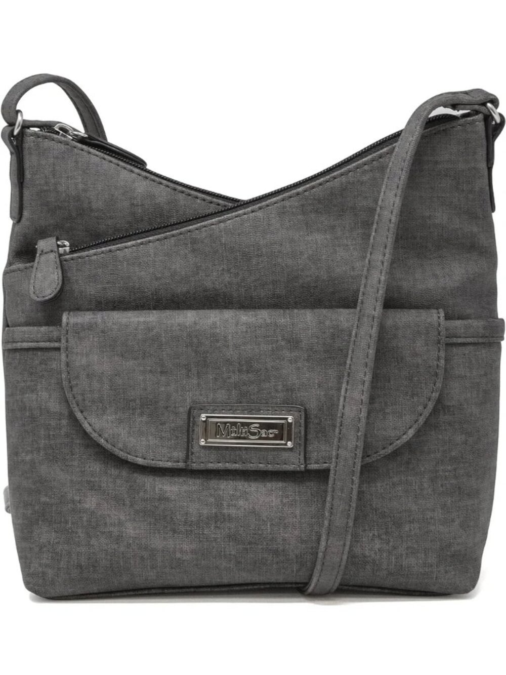 MultiSac "Vista"  Crossbody/Shoulder Bag Blackish Gray EUC